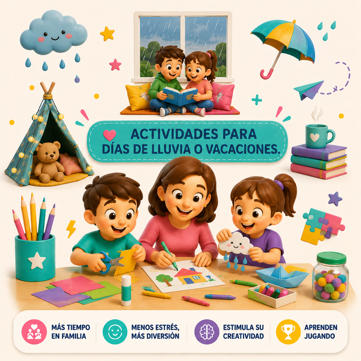 30 Actividades para Días de Lluvia y Vacaciones